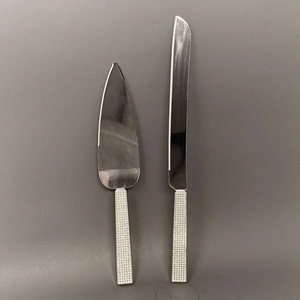 Sheridan Crystal Handle Stainless Steel Cake Knife & Server Set